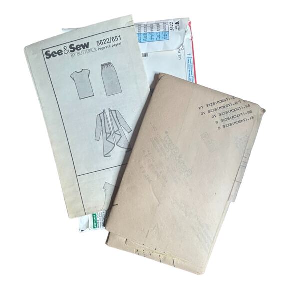 See & Sew Now 5622 Misses' Coat, Top & Skirt Pattern - Size 6-14 - Picture 5 of 5